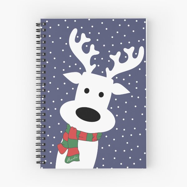 Item preview, Reindeer in a snowy day (blue) designed and sold by AbsentisDesigns.