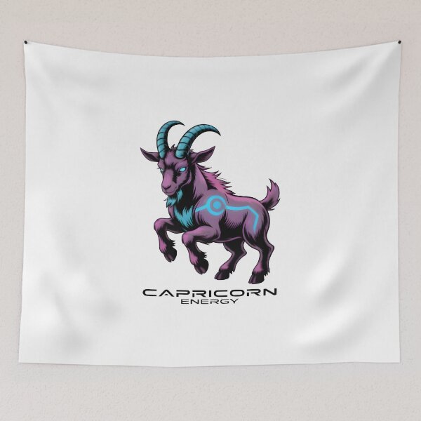 Item preview, Capricorn Tech Spirit – Neon Zodiac Creature Design designed and sold by SoftyDesigns.