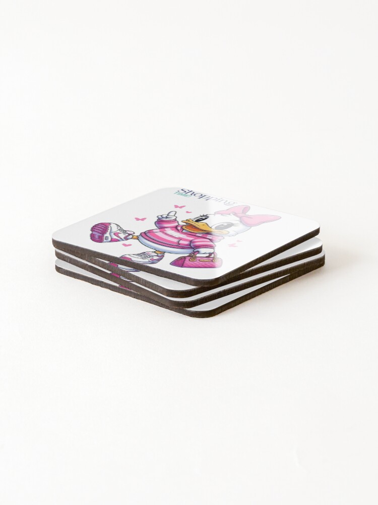Thumbnail 4 of 5, Coasters (Set of 4), Shopping Time Duck designed and sold by RitzStyle88.
