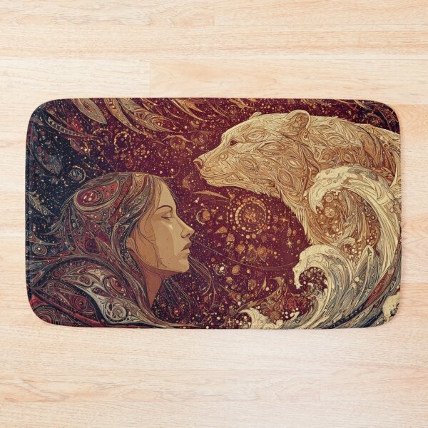 Item preview, Cosmic Bear Spirit Animal & Divine Feminine – Mystical Water & Star Art designed and sold by Alaska Magick.