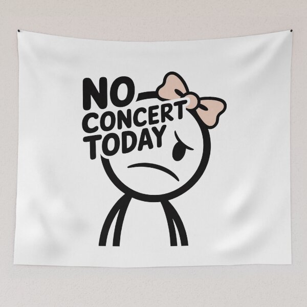 Item preview, No Concert Today Sad Music Lover designed and sold by MooonTees.