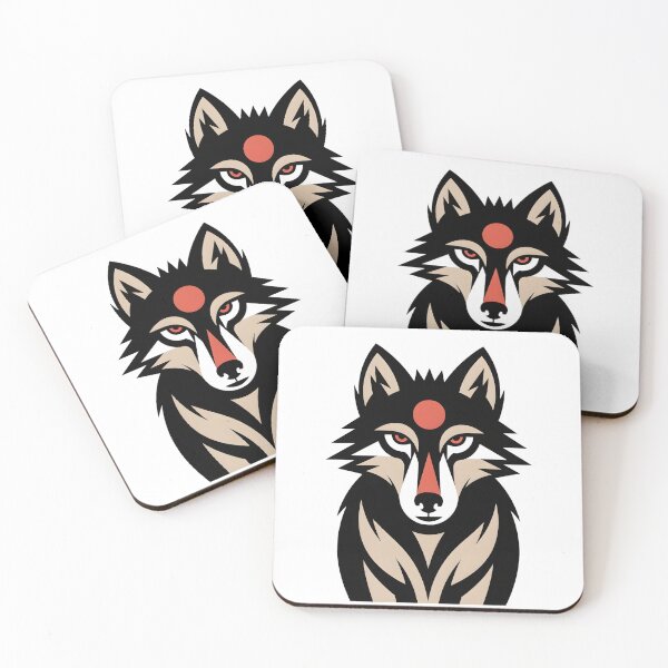 Item preview, Geometric Wolf Art Deco Print designed and sold by Selirnoop.