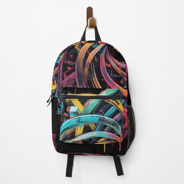 Item preview, Neon Geometric Mandala – Cyberpunk Abstract Street Art Pop Art Design designed and sold by PLUSHIWORLDtm.