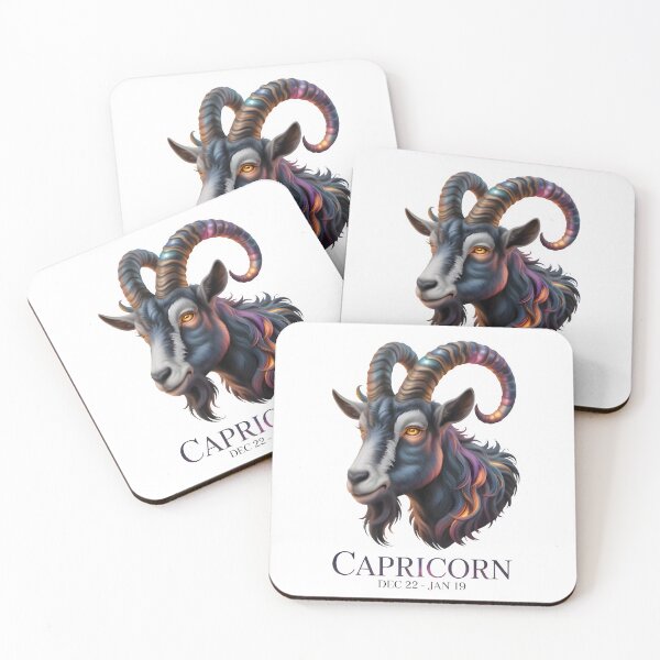 Item preview, Capricorn Radiance – Multicolor Zodiac Head Design designed and sold by SoftyDesigns.