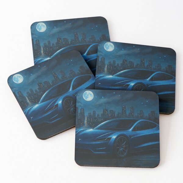 Item preview, Sleek Electric Car Under Full Moon designed and sold by Joey Santiago.