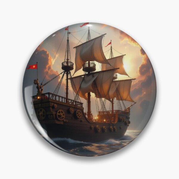 Item preview, Majestic Sailing Ship at Sunset – Romance, adventure & golden light on the open sea designed and sold by FotoworldEdel.