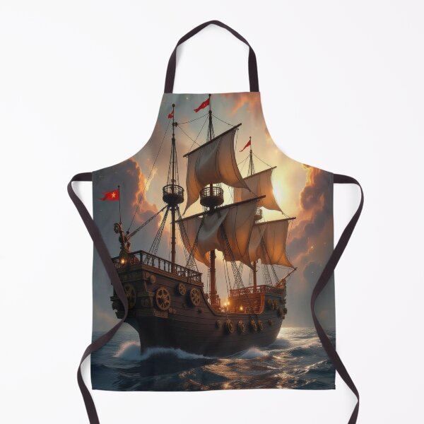 Item preview, Majestic Sailing Ship at Sunset – Romance, adventure & golden light on the open sea designed and sold by FotoworldEdel.