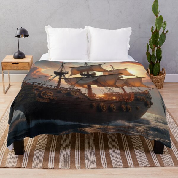 Item preview, Majestic Sailing Ship at Sunset – Romance, adventure & golden light on the open sea designed and sold by FotoworldEdel.