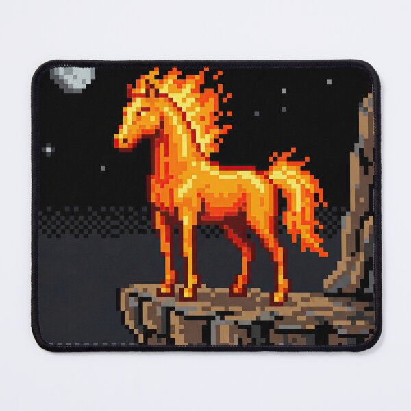 Item preview, 8-Bit Fire Horse - Retro Pixel Art Gamer Aesthetic designed and sold by SavinMercantile.