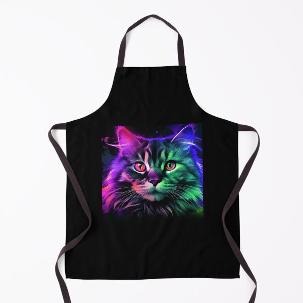 Item preview, Cyberpunk Futuristic Sci-Fi Green And Purple Cat Face designed and sold by DEC02.