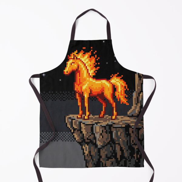 Item preview, 8-Bit Fire Horse - Retro Pixel Art Gamer Aesthetic designed and sold by SavinMercantile.