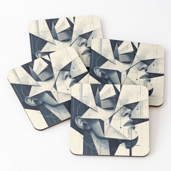 Item preview, Fragmented Geometric Portrait designed and sold by Harmonic_Layers.