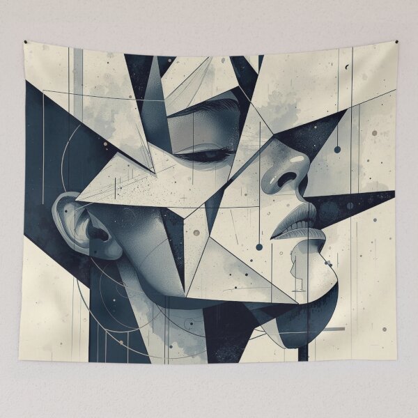 Item preview, Fragmented Geometric Portrait designed and sold by Harmonic_Layers.