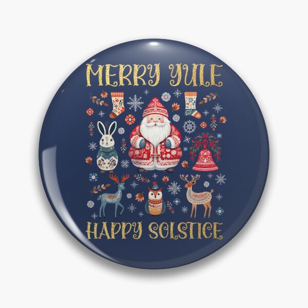 Item preview, Merry Yule Winter Solstice Santa - Nordic Folk Art Scandinavian Christmas designed and sold by Pingestre.
