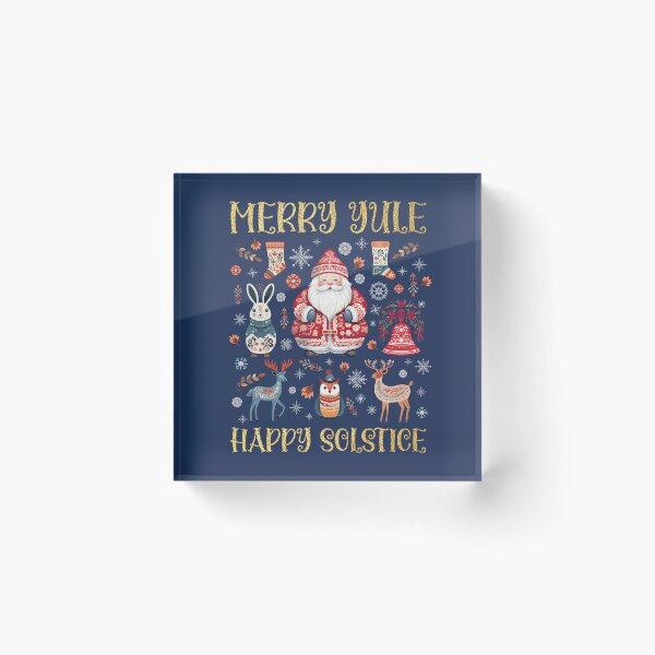 Item preview, Merry Yule Winter Solstice Santa - Nordic Folk Art Scandinavian Christmas designed and sold by Pingestre.