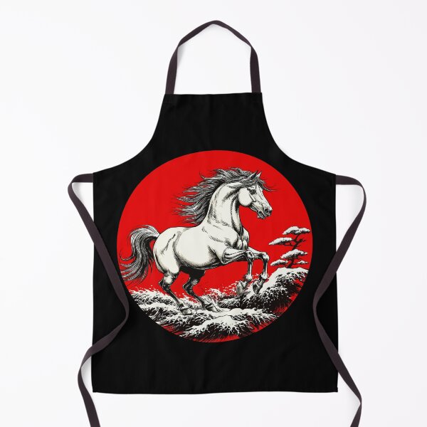 Item preview, Galloping Horse in a Red Circle. Japanese Art designed and sold by PeasyEasy.