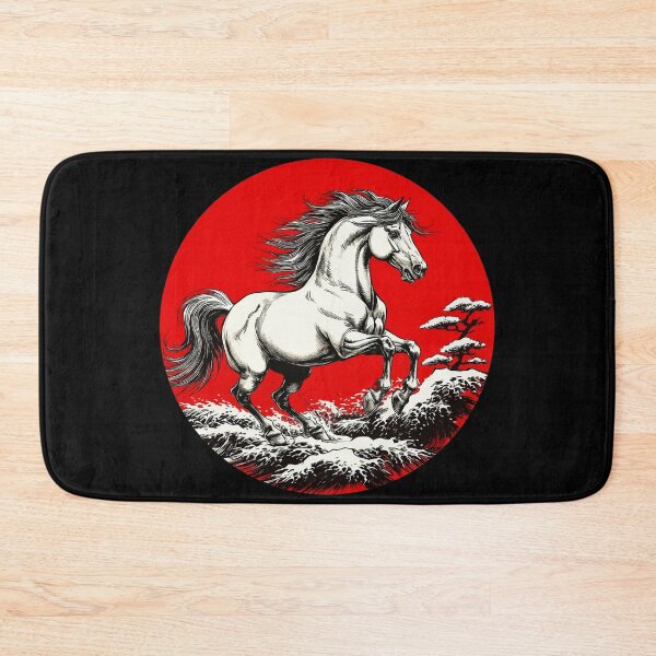 Item preview, Galloping Horse in a Red Circle. Japanese Art designed and sold by PeasyEasy.
