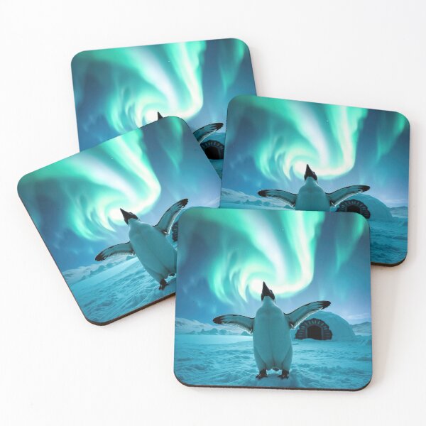 Item preview, Happy Penguin Under Northern Lights designed and sold by Maria Dryfhout.