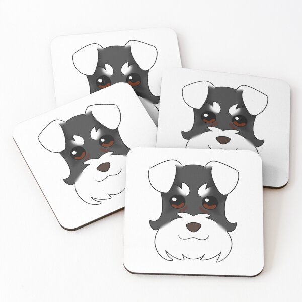 Item preview, Black Schnauzer White Snout Brows Ears Tear Stains designed and sold by OliRoseArt.