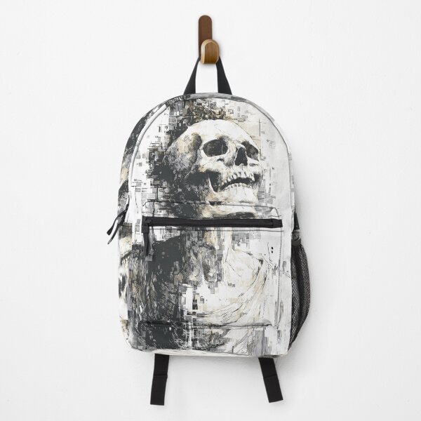 Item preview, Abstract Skeleton Skull Fragmented Ink Portrait designed and sold by Shoot-The-Moon.