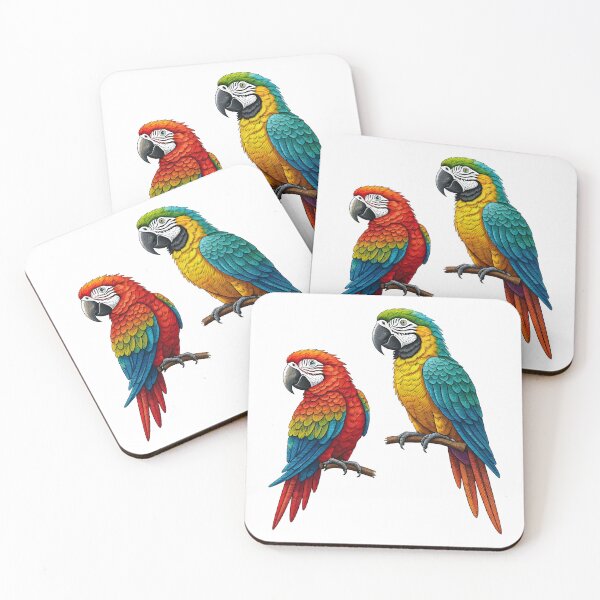 Item preview, Embroidered parrots designed and sold by PrintLabStudio.