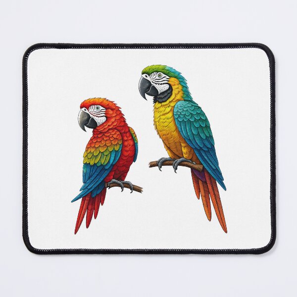 Item preview, Embroidered parrots designed and sold by PrintLabStudio.