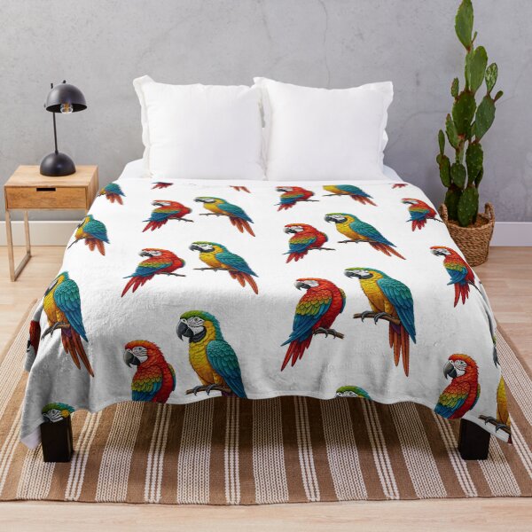 Item preview, Embroidered parrots designed and sold by PrintLabStudio.