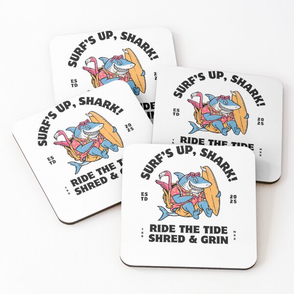 Item preview, Surf's Up Shark Funny Surfing Beach Vibe designed and sold by finkelart.
