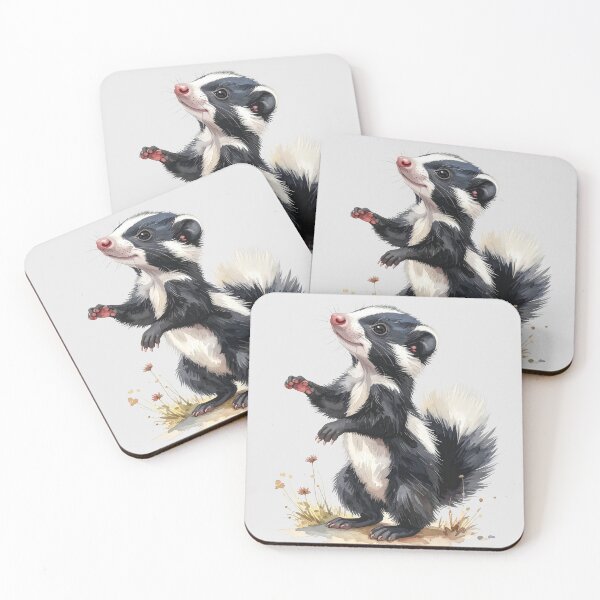 Item preview, Young skunk standing on its hind legs designed and sold by LiskoDesign.