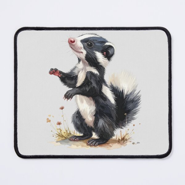 Item preview, Young skunk standing on its hind legs designed and sold by LiskoDesign.