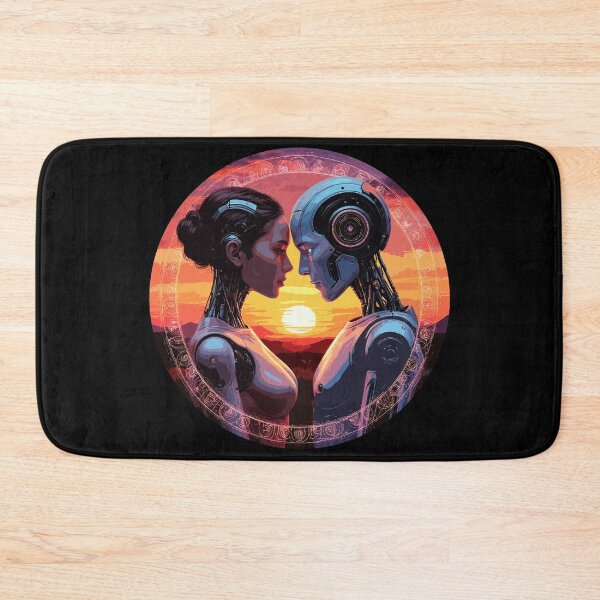 Item preview, Robot Lovers. Robot Love. Humanoids in Sunset designed and sold by PeasyEasy.