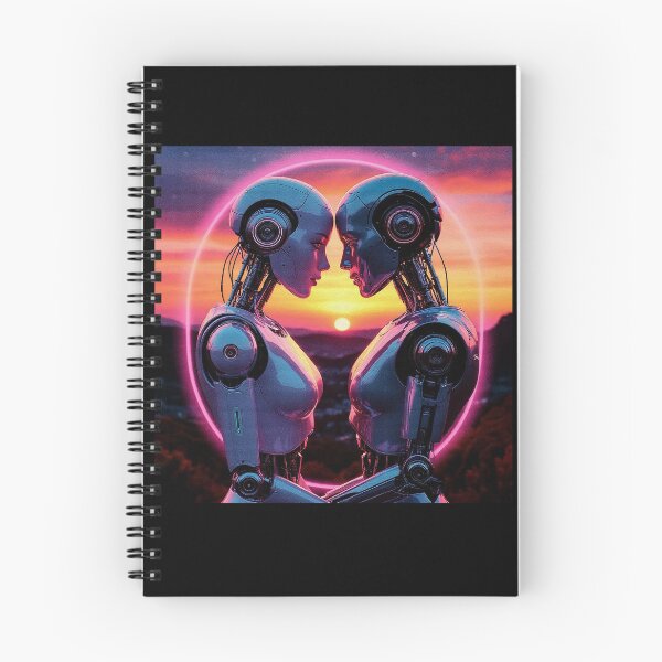 Item preview, Robot Love. Robot lovers. Humanoids in Sunset designed and sold by PeasyEasy.
