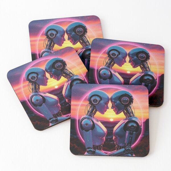 Item preview, Robot Love. Robot lovers. Humanoids in Sunset designed and sold by PeasyEasy.
