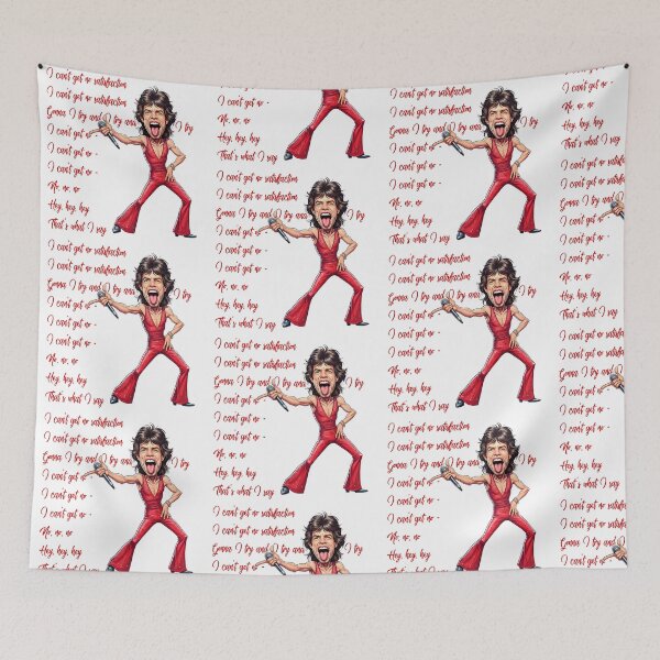 Item preview, Funny caricature Mick Jagger (I Can't Get No) Satisfaction designed and sold by vectorlove.