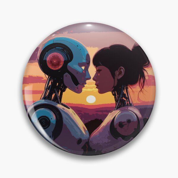 Item preview, Female Robot Lovers. Robot Love. Humanoids in Sunset designed and sold by PeasyEasy.