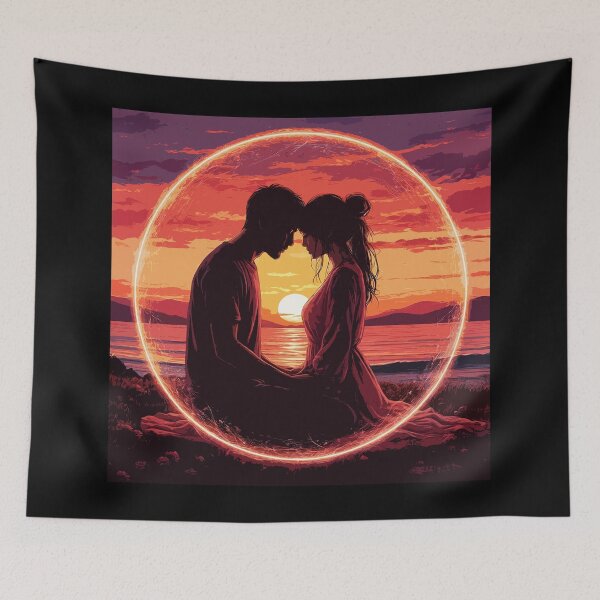 Item preview, Love. Lovers in Sunset designed and sold by PeasyEasy.