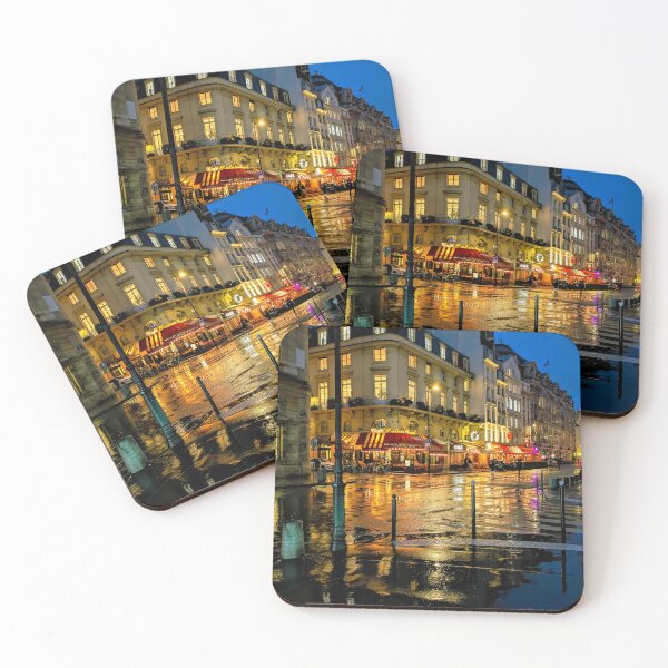 Item preview, Paris Rainy Night Reflections – Cozy Café Street Scene designed and sold by Kizzydesign.