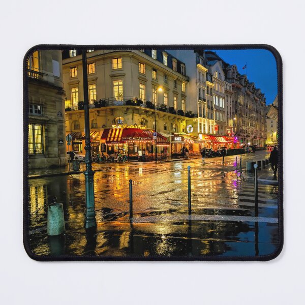 Item preview, Paris Rainy Night Reflections – Cozy Café Street Scene designed and sold by Kizzydesign.