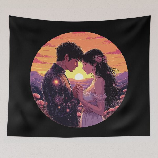 Item preview, Japanese Lovers in Sunset. Love.  designed and sold by PeasyEasy.