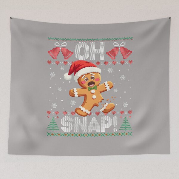 Item preview, Funny Gingerbread Man Oh Snap Christmas Ugly Xmas Sweater designed and sold by GreggRoss.
