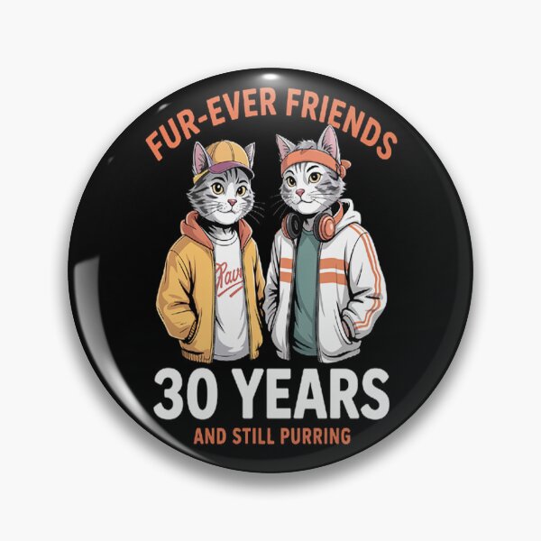 Item preview, Fur-Ever Friends 30 Years 30th Wedding Anniversary Cat designed and sold by kakashinn.