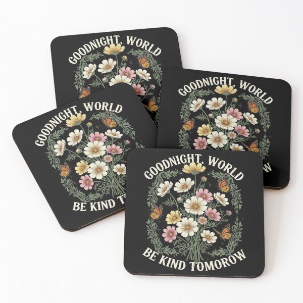 Item preview, Goodnight World Be Kind Tomorrow – Gentle Night Quote designed and sold by TextMood.