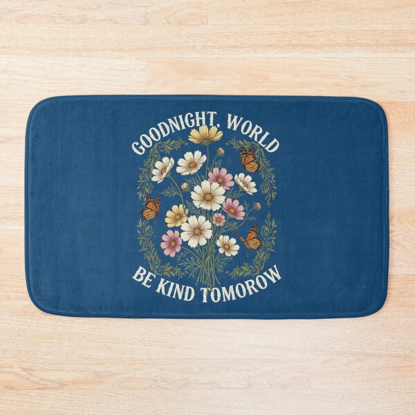 Item preview, Goodnight World Be Kind Tomorrow – Gentle Night Quote designed and sold by TextMood.