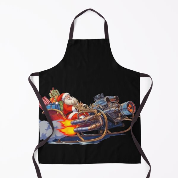 Item preview, Holidays at High RPM. Epic Flame-Throwin Sleigh. Santa Claus on a sleigh transformed into a beast of speed a hot rod with a gleaming V8 engine. designed and sold by Creative-Sanc.