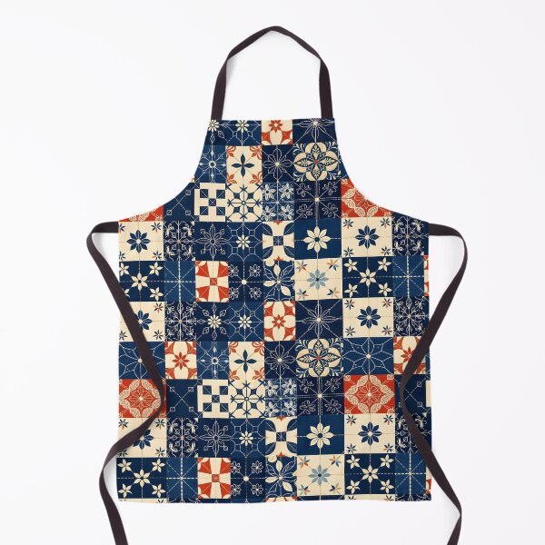 Item preview, Boro and Sashiko Red and Blue Seamless Repeat Pattern designed and sold by Sharon Schwalbe.