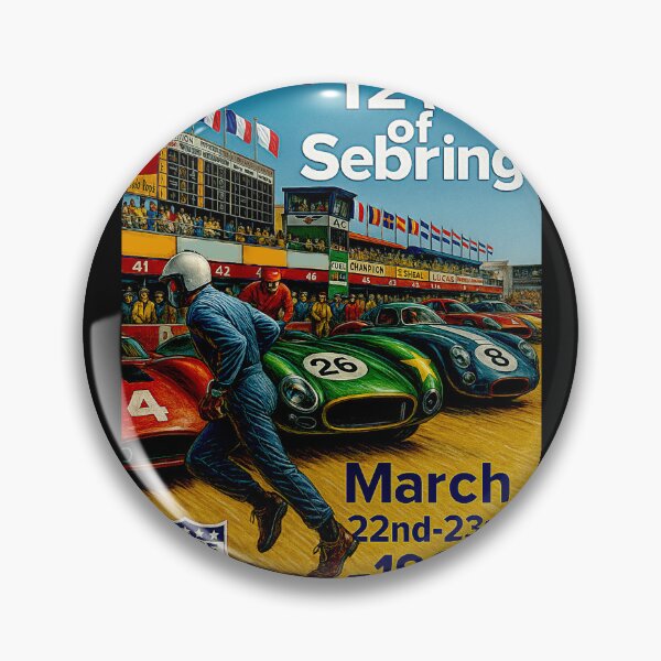 Item preview,  Sebring 1963 12 hour Grand Prix vintage Variation#2 designed and sold by Helios Be. Lavsh.