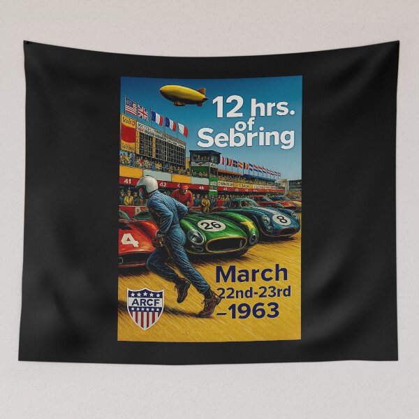 Item preview,  Sebring 1963 12 hour Grand Prix vintage Variation#2 designed and sold by Helios Be. Lavsh.
