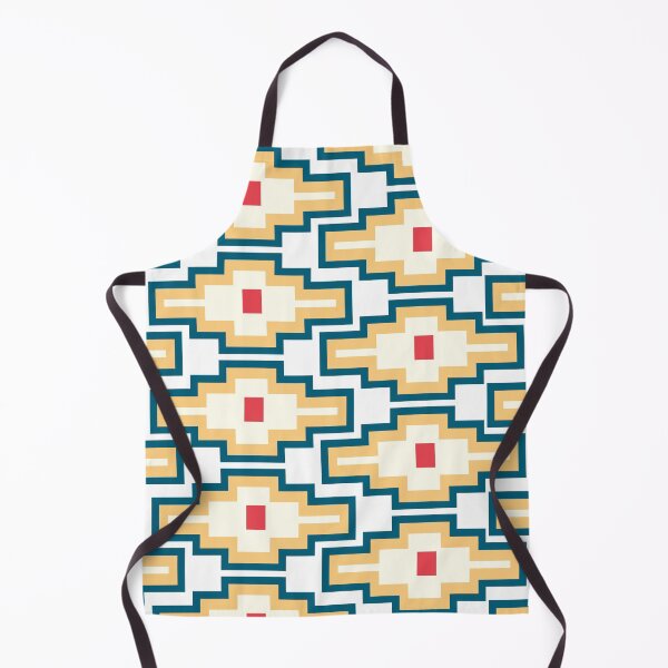 Aperçu de l'œuvre Tribal Pixel Mosaic Pattern – Retro Geometric Tile Design créée et vendue par ArtWearStudio12.