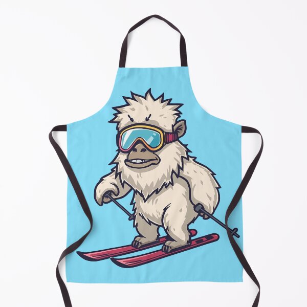 Item preview, Skiing Yeti Cartoon – Cute Winter Mountain Creature on Skis designed and sold by SimplyJasper.