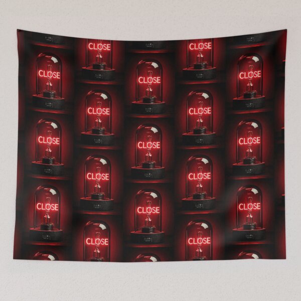 Item preview, CopNeon “CLOSE” Sign Inside Light Bulb – Modern Red Glow Aesthetic designed and sold by Grafititee.